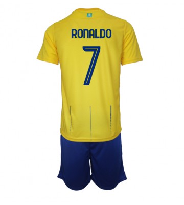 Al-Nassr Cristiano Ronaldo #7 Hjemmedraktsett Barn 2023-24 Kortermet (+ Korte bukser)